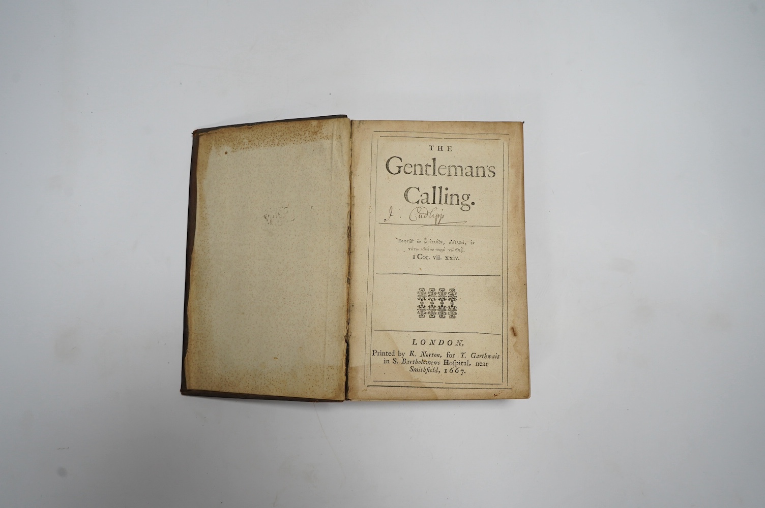 [Smollett, Tobias] - The Adventures of Ferdinand Count Fathom. By the Author of Roderick Random. 1st edition, 2 vols. contemp. calf (distressed). printed for T. Johnson ... 1753; [Allestree, Richard] The Gentleman's Call